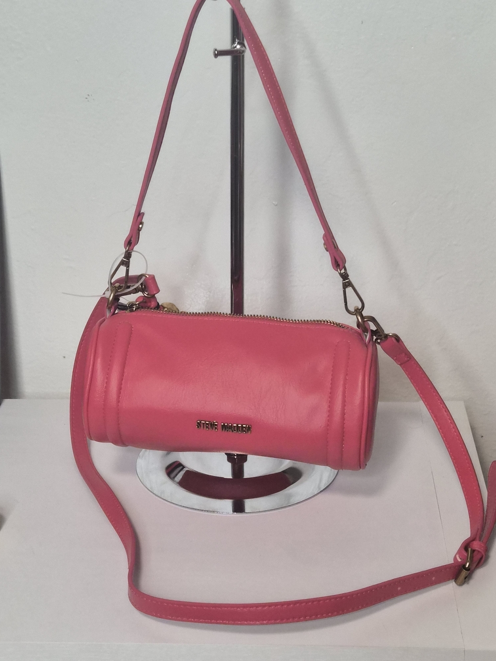 Steve Madden Hot Pink Barrel Crossbody Bag